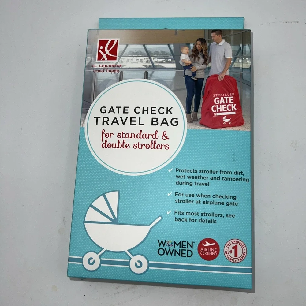 Airline Gate Check Eye Catching Red‎ Travel Bag Standard & Double Strollers